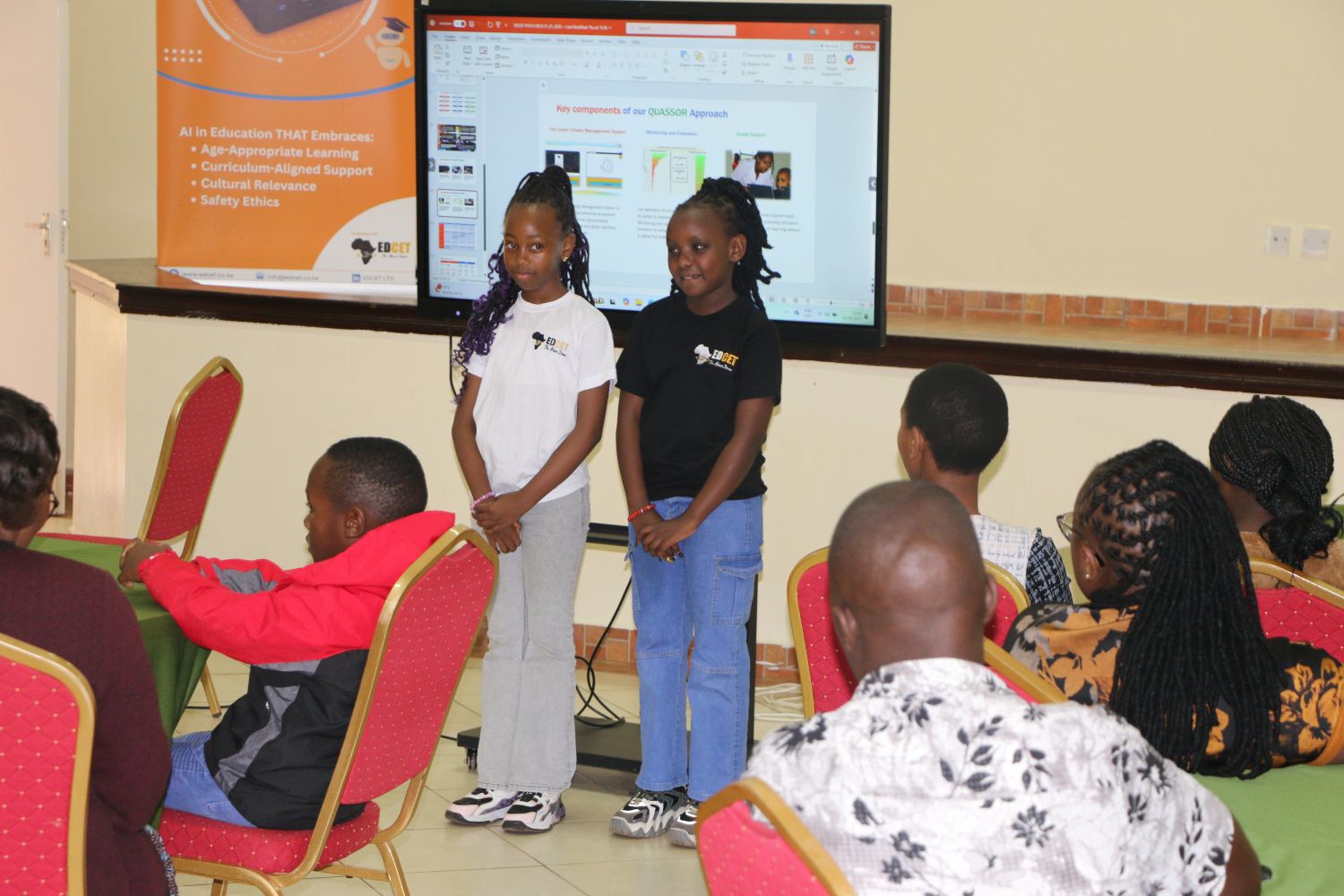 Techweavers academy learners in a session during a conference with parents - the book Techweavers academy learners in a session during a conference with parents - the book